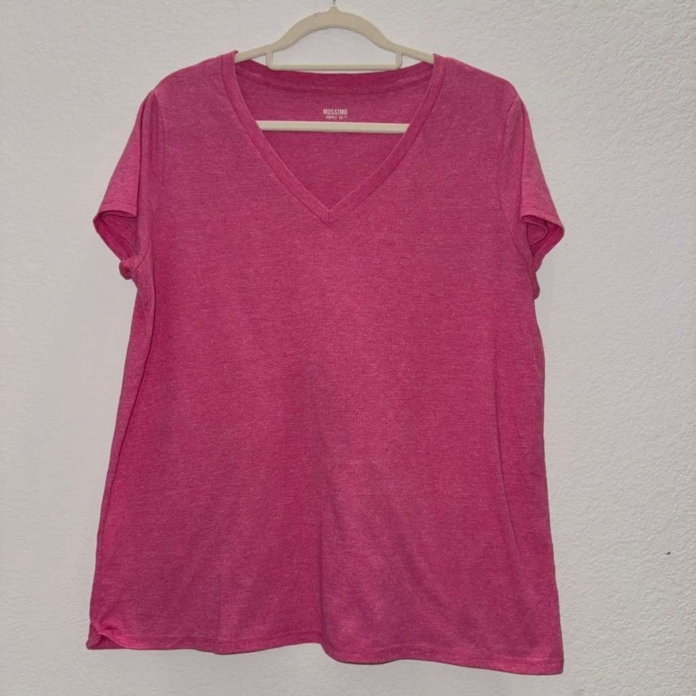 Mossimo Supply Co. Women's Size XL Tee Shirt Short Sleeve Pink Casual Top Yoga